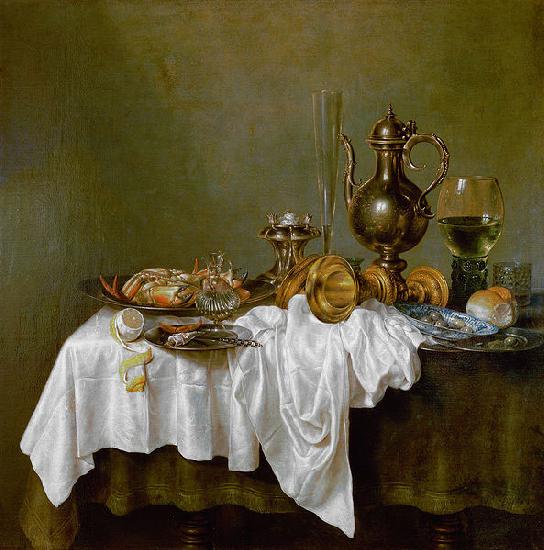 unknow artist ontbijt stilleven met krab, Sweden oil painting art